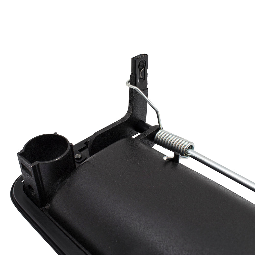 Brock Replacement Driver Side Front Outside Textured Black Metal Door Handle & Base compatible with 1995-2000 GM Pickup Truck