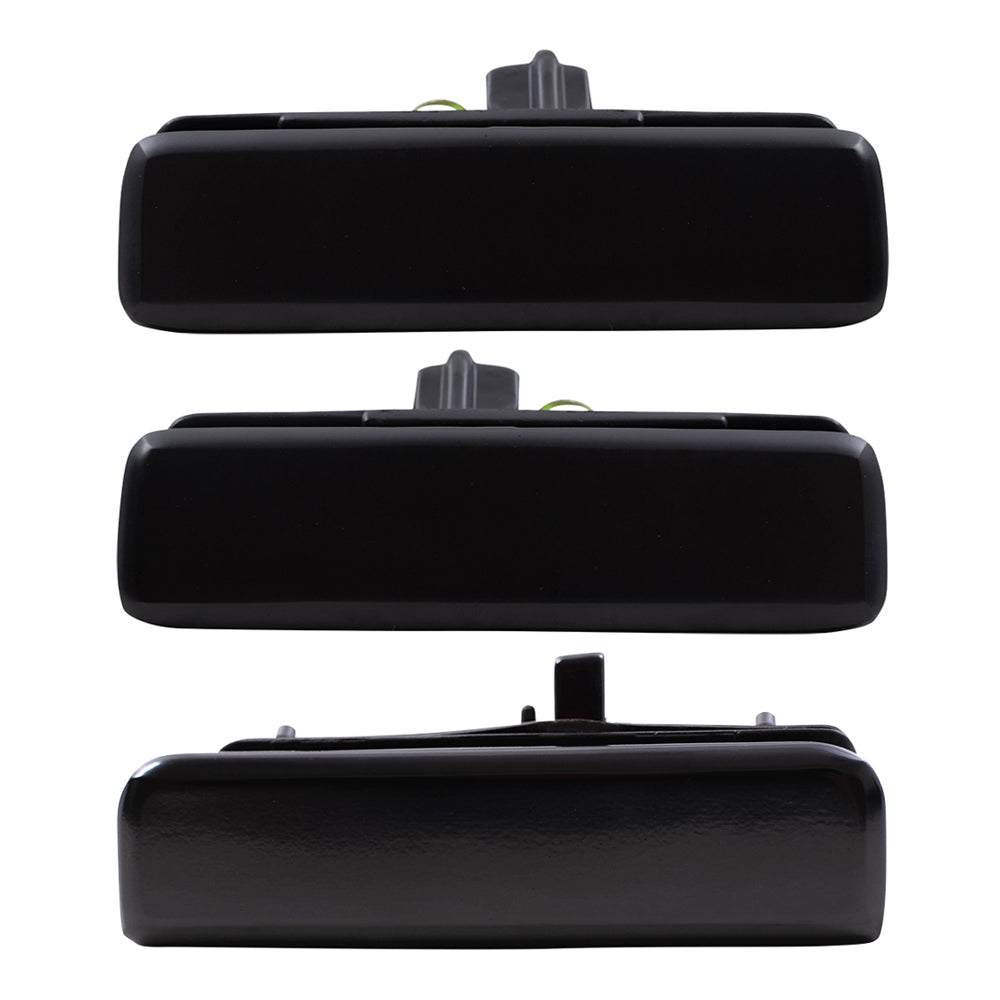 Brock Replacement Front Driver and Passenger Side Outside Door Handle Set and Rear Door Handle Compatible with 1993-2005 Astro without Liftgate