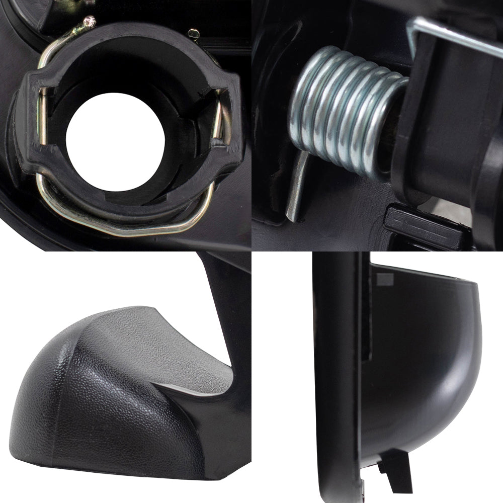 Brock Replacement Front and Rear Outside Door Handles, Tailgate Handle and Tailgate Handle Bezel 6 Piece Set Compatible with 1999-2007 Silverado & 1999-2007 Sierra Extended Cab ONLY
