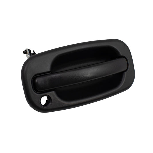 Brock Replacement Passengers Front Outside Exterior Door Handle Textured w/ Keyhole compatible with 99-07 GM SUV Pickup Truck 19356471 15182419
