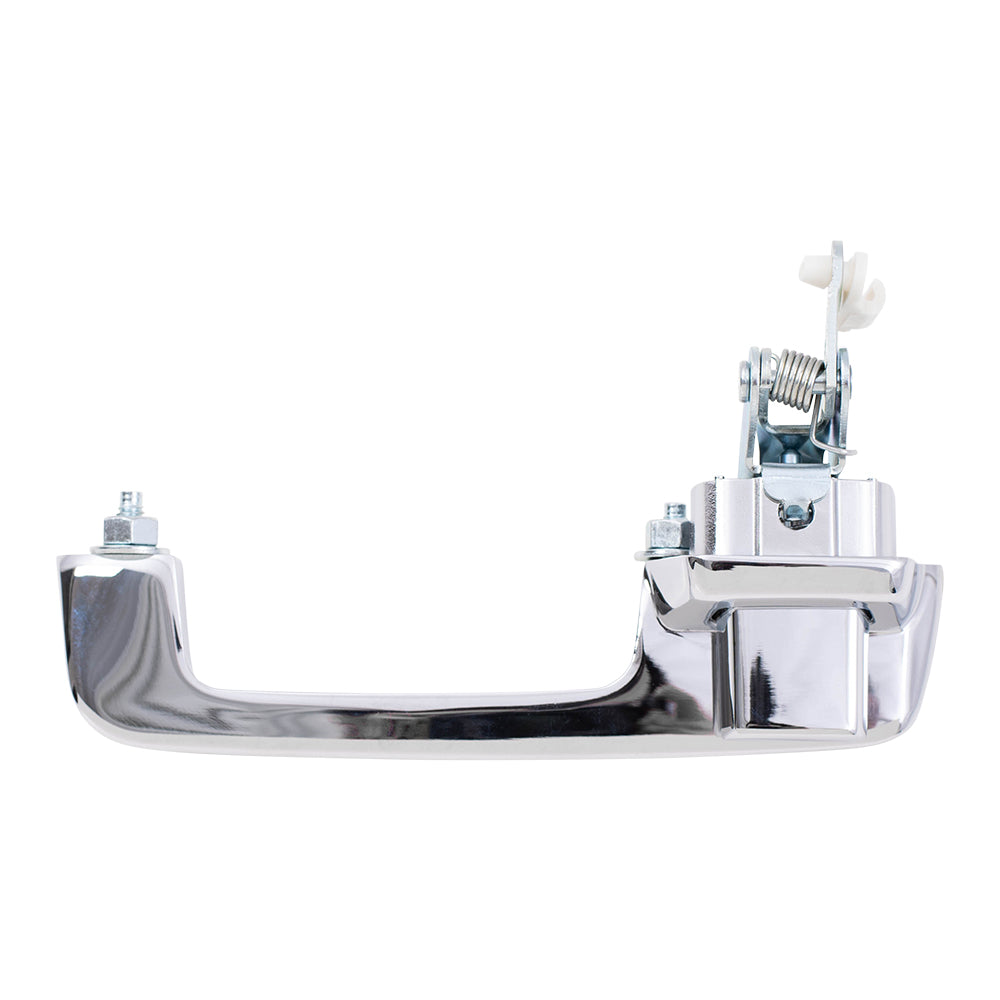 Brock Replacement Pair Set Outside Exterior Front Rear Chrome Door Handles compatible with Pickup Truck SUV Van 55075649 55075648
