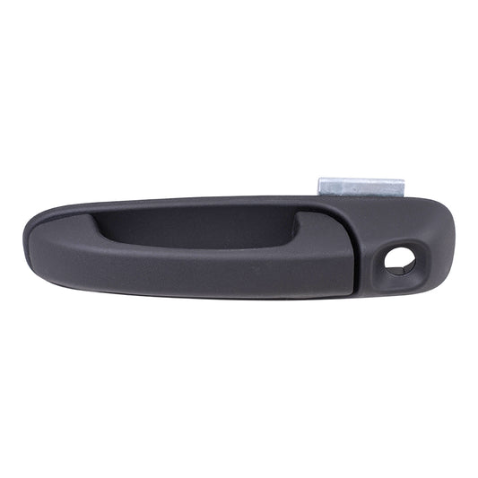 Brock Replacement for Drivers Front Outside Outer Door Handle with Keyhole Textured Compatible with 02-08 Pickup Truck 55275949AC