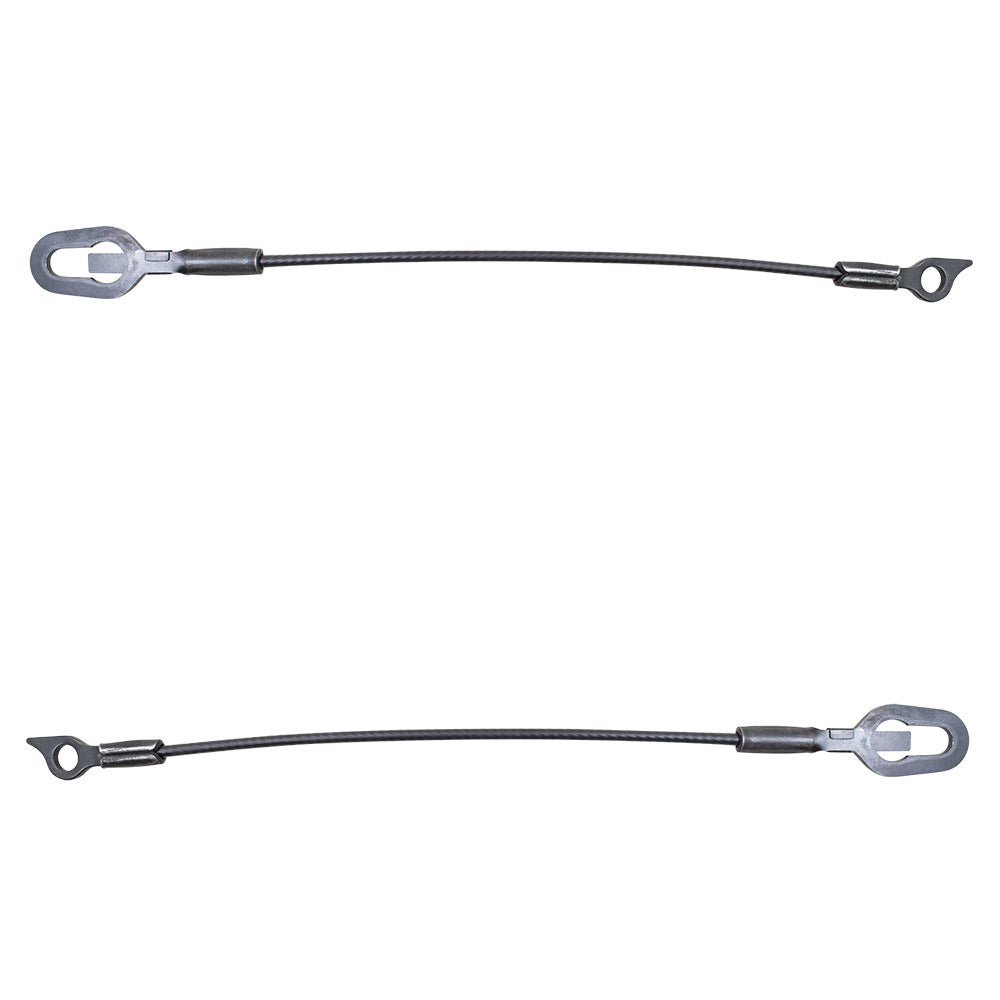 Brock Replacement Driver and Passenger Rear Tailgate Cables Compatible with 94-01 Pickup Truck 55345125AB 55345124AB