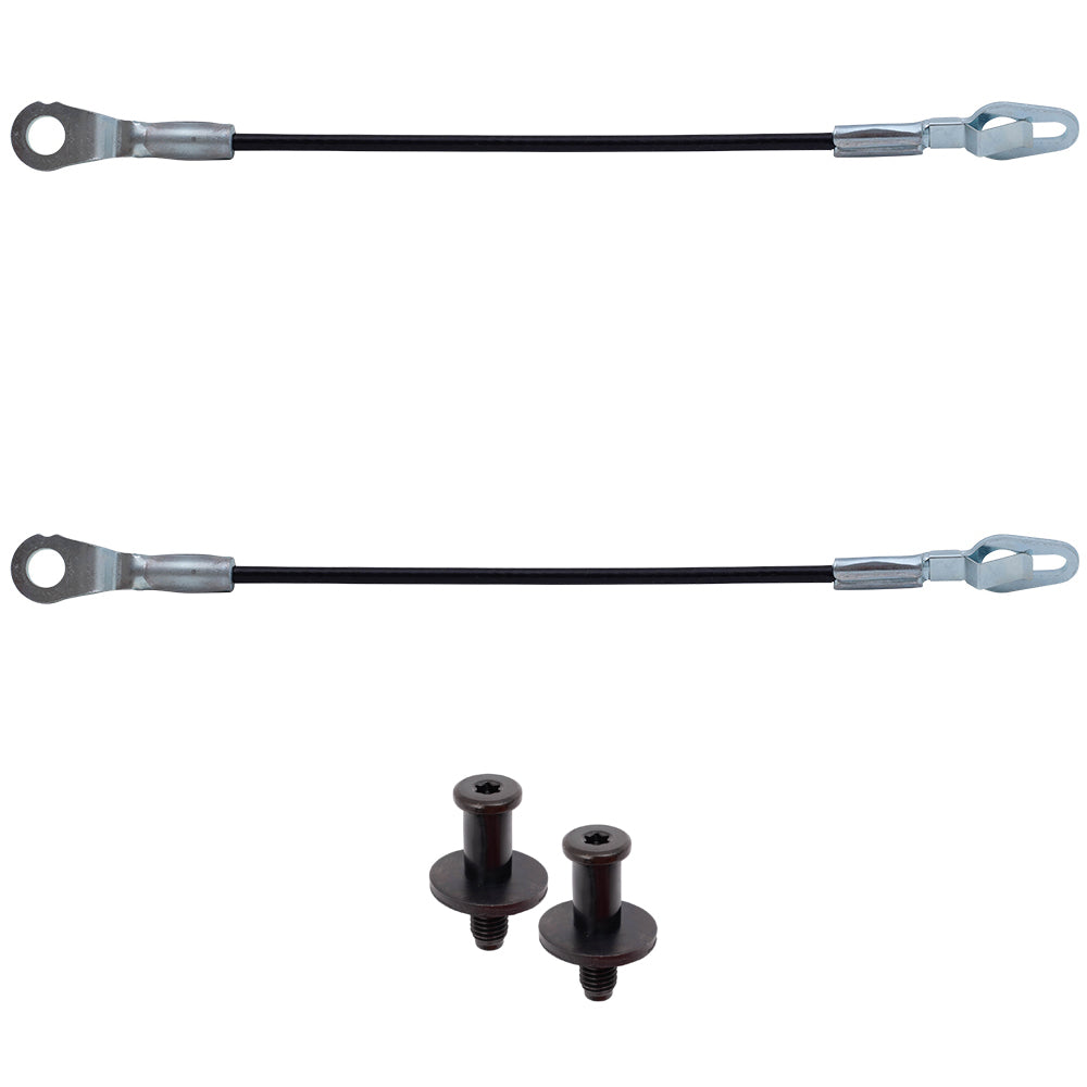 Brock Replacement Tailgate Cables with Striker Bolts Kit Compatible with 99-06 Silverado Sierra