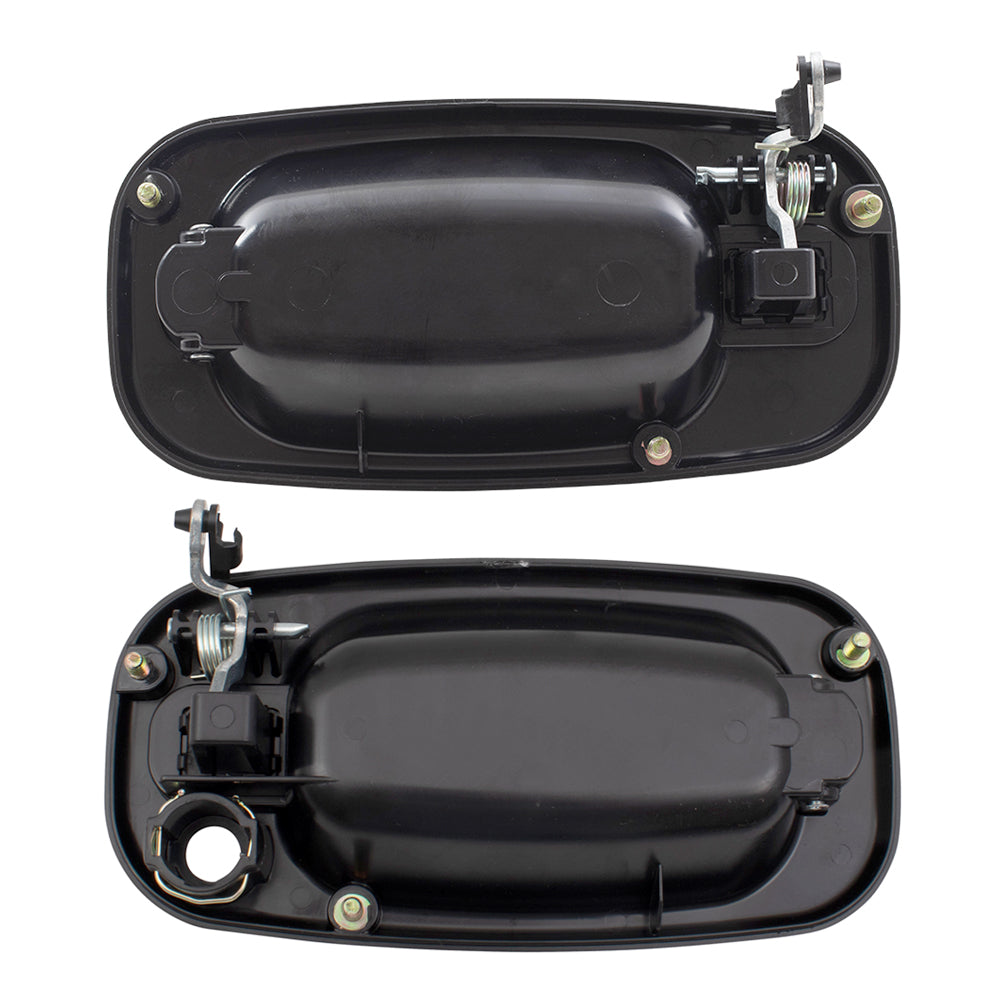Front Outside Door Handles Set Compatible with 1999-2007 Silverado Driver Side with Keyhole and Passenger Side without Keyhole Also Fits Sierra Yukon Suburban Tahoe Check Your Specific Year in Fitment