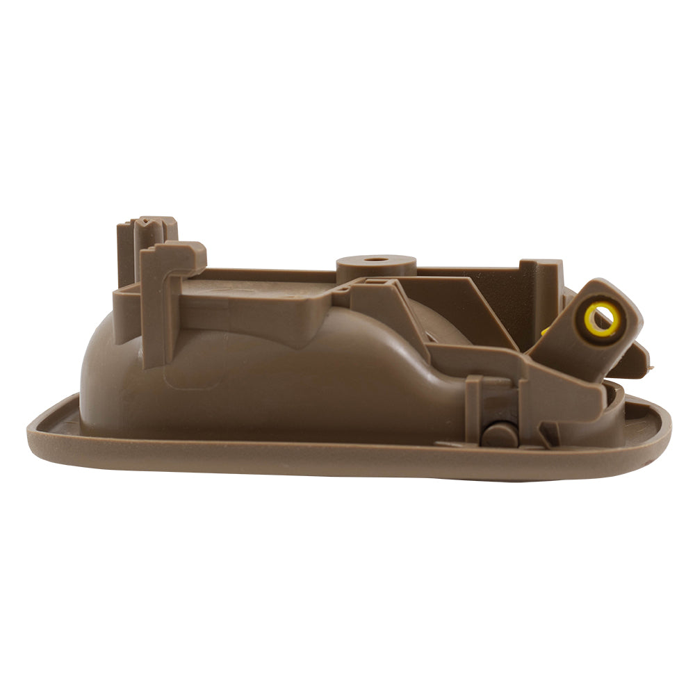 Brock Replacement Driver and Passenger Inside Inner Light Brown Door Handles Compatible with 98-02 Corolla Prizm