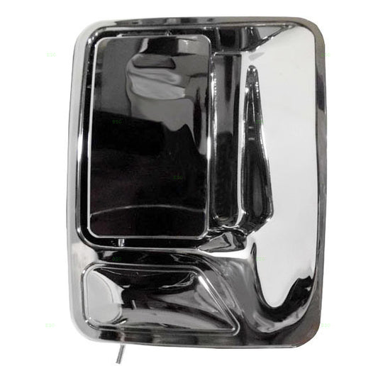 Brock Replacement Passengers Rear Outside Outer Door Handle Chrome Specialty compatible with Pickup Truck 7C3Z 2626600 AA