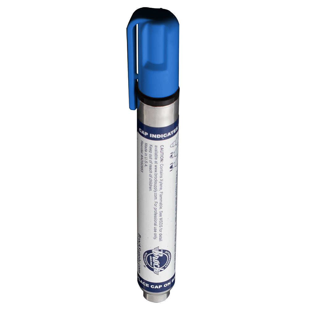 12 Pc Set Blue Brockmark Classic Industrial Permanent Paint Markers Pen Metal Glass Plastic Wood Rubber for Construction Auto Warehouse Arts