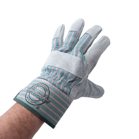 12 Pairs 1 Dozen Heavy Material Work Safety Gloves Single Layer Leather Split Palm for Auto Warehouse Industrial Gardening General Purpose