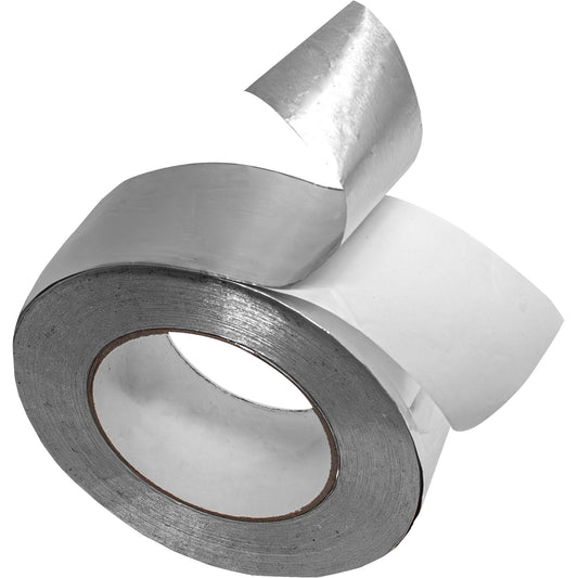Brock Aluminum Foil Tape Adhesive Backed With Liner - 2 Inch x 150 Feet (51mm x 46m) 2 Mil – Temperature Range -30F to 205F (-35C to 120C) For Industrial-Commercial-Home Use ADS3951
