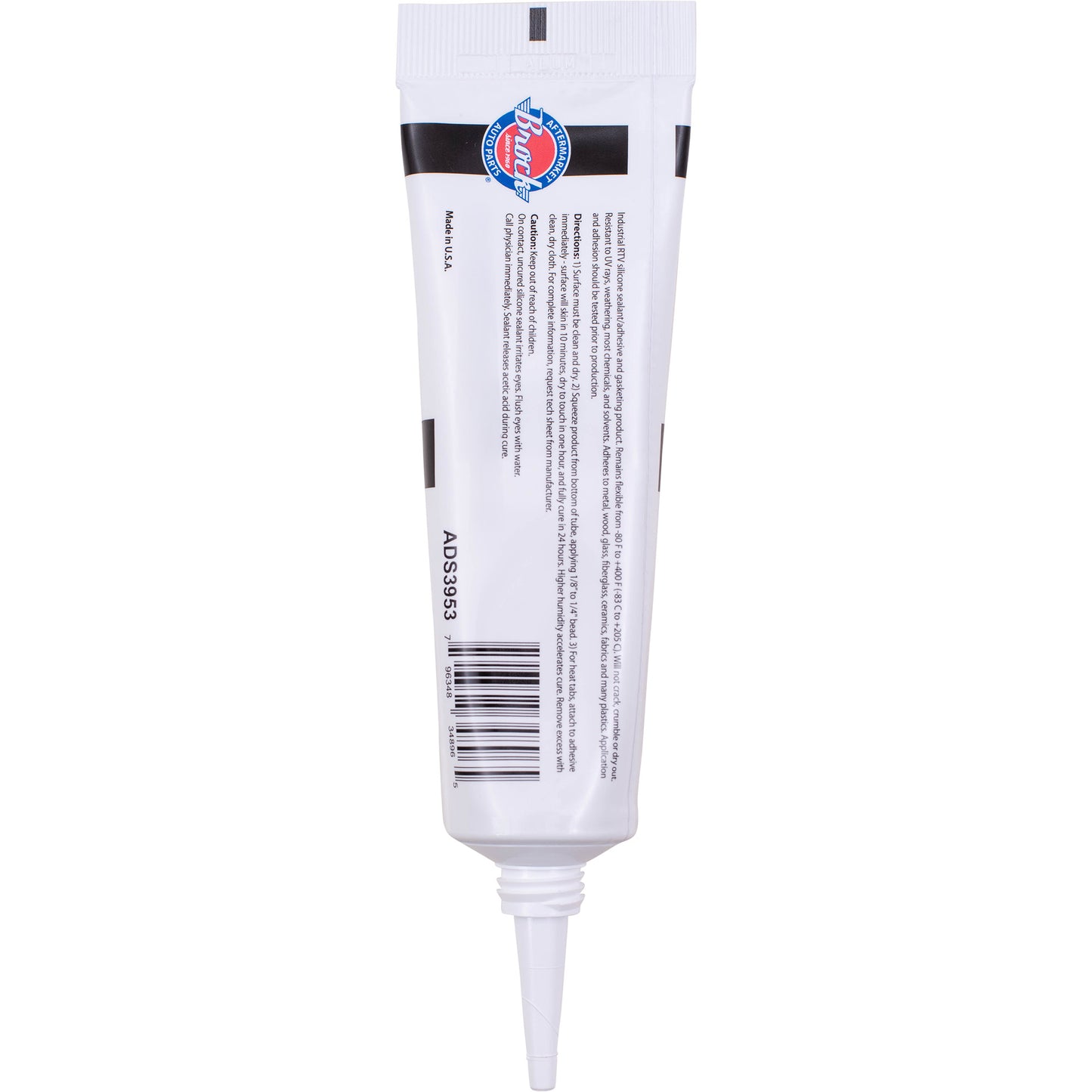 Brock High Heat RTV Sealant & Automotive Adhesive – Industrial Grade Silicone for Heat Tabs, Gaskets, and More – 2.8 oz Tube - 2 Pack