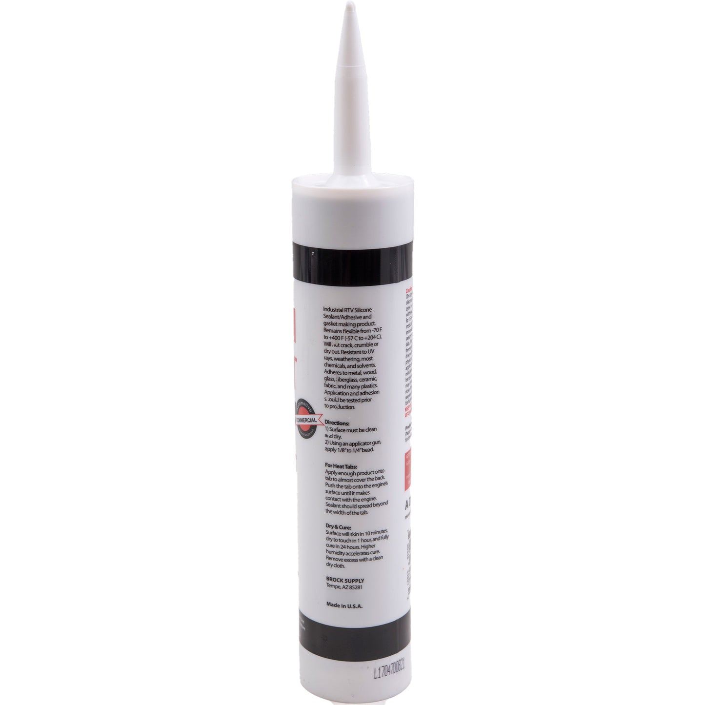 Brock High Heat RTV Sealant & Automotive Adhesive – Industrial Grade Silicone for Heat Tabs, Gaskets, and More – 10.2 oz Cartridge - 2 Pack