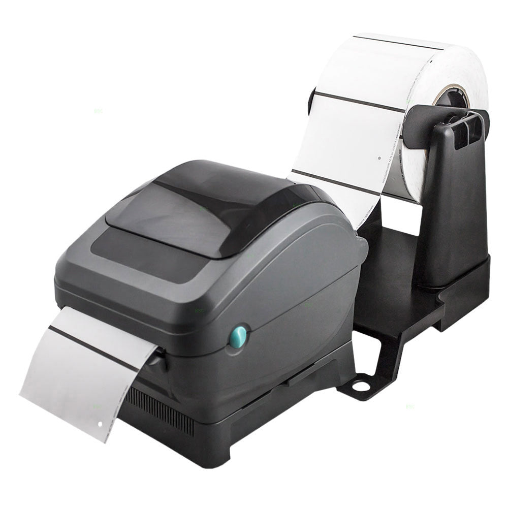 External Roll Label Holder 1"-4" Wide 1/ 1"-3" Core Mount Stand Assembly for all Desk Top Label Printers w/ 1.5" Core