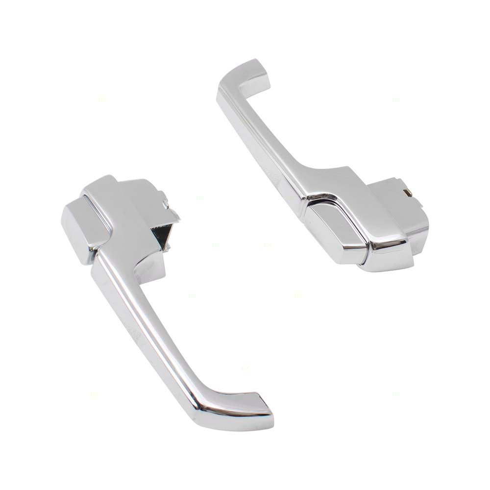 Brock Replacement Pair Set Outside Outer Door Handles Chrome w/ Gaskets & Hardware compatible with Blazer Jimmy Pickup Truck 3927895
