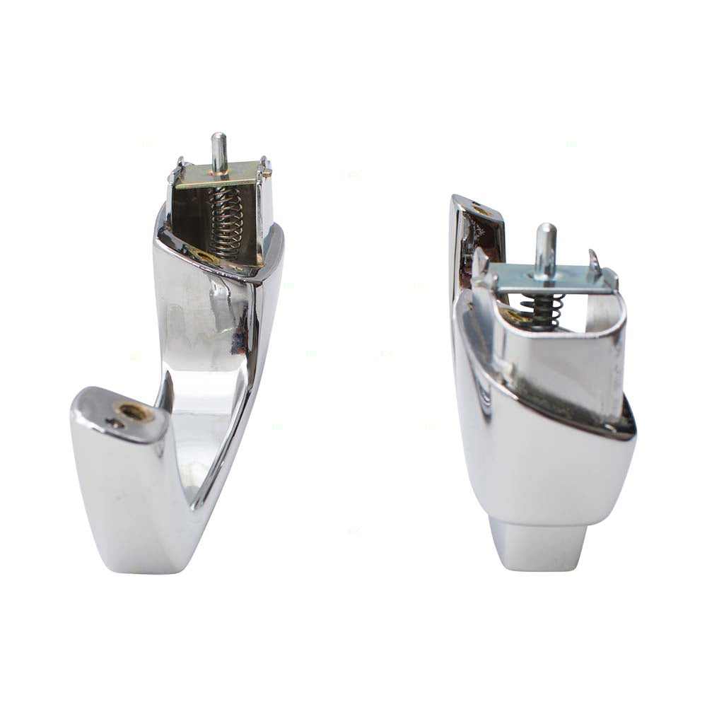 Brock Replacement Pair Set Outside Outer Door Handles Chrome w/ Gaskets & Hardware compatible with Blazer Jimmy Pickup Truck 3927895