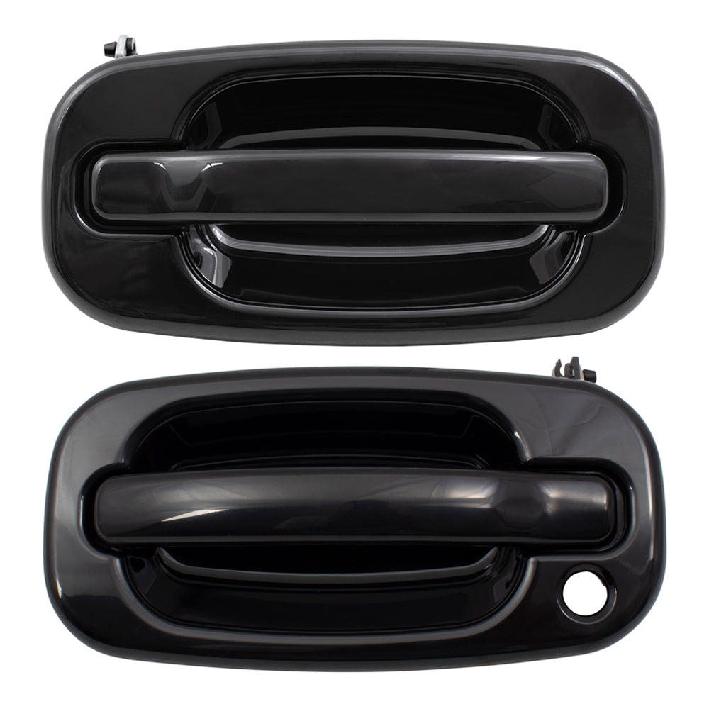 Brock Replacement Front Driver and Passenger Side Outside Door Handles Set Compatible with 1999-2007 Various Truck & SUV Models