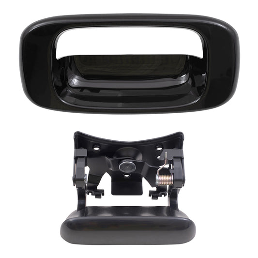 Brock Replacement Tailgate Handle and Tailgate Handle Bezel Set Compatible with 1999-2007 Silverado & 1999-2007 Sierra