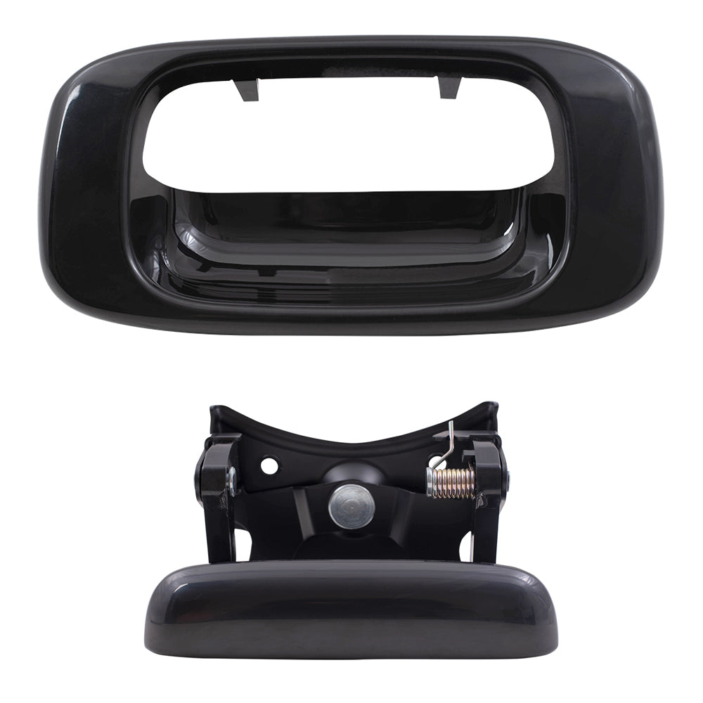 Brock Replacement Tailgate Handle and Tailgate Handle Bezel Set Compatible with 1999-2007 Silverado & 1999-2007 Sierra