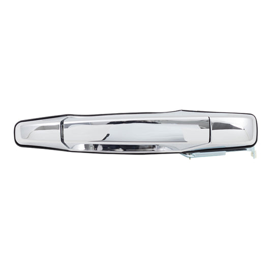 Brock Replacement Drivers Outside Outer Rear Chrome Door Handle compatible with 07-13 Silverado Sierra Pickup Truck 22738725