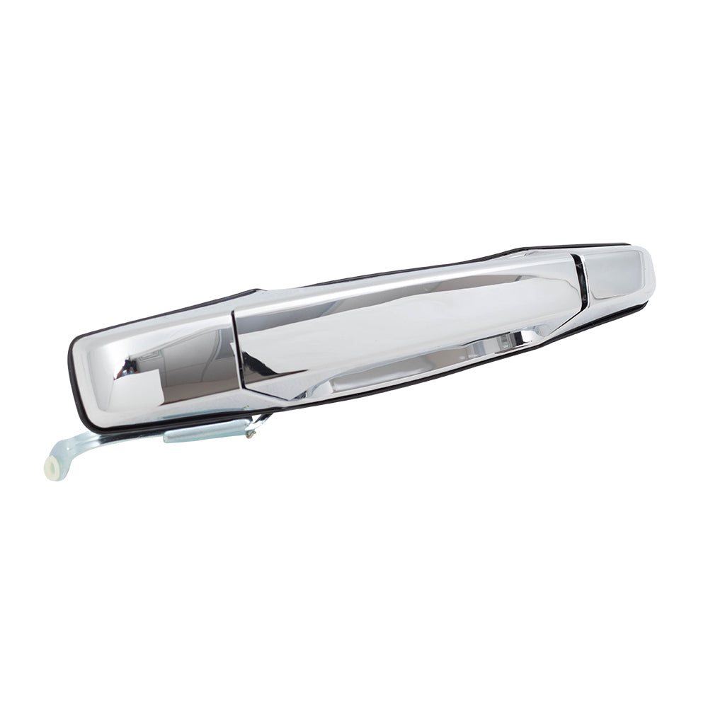 Brock Replacement Drivers and Passengers Outside Rear Chrome Door Handles compatible with 07-13 Silverado Sierra Pickup 22738725 25960522