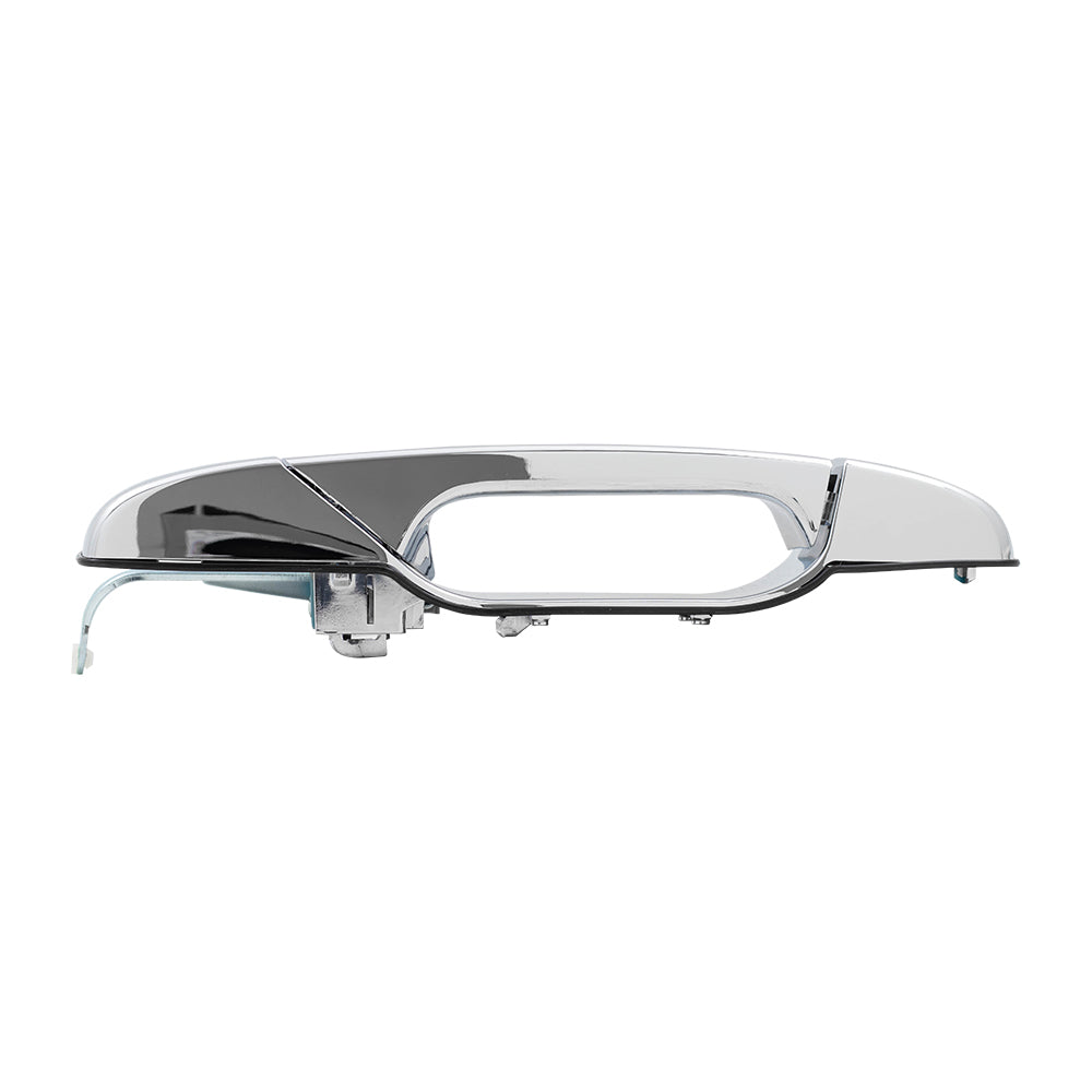 Brock Replacement Drivers Outside Outer Rear Chrome Door Handle compatible with 07-13 Silverado Sierra Pickup Truck 22738725