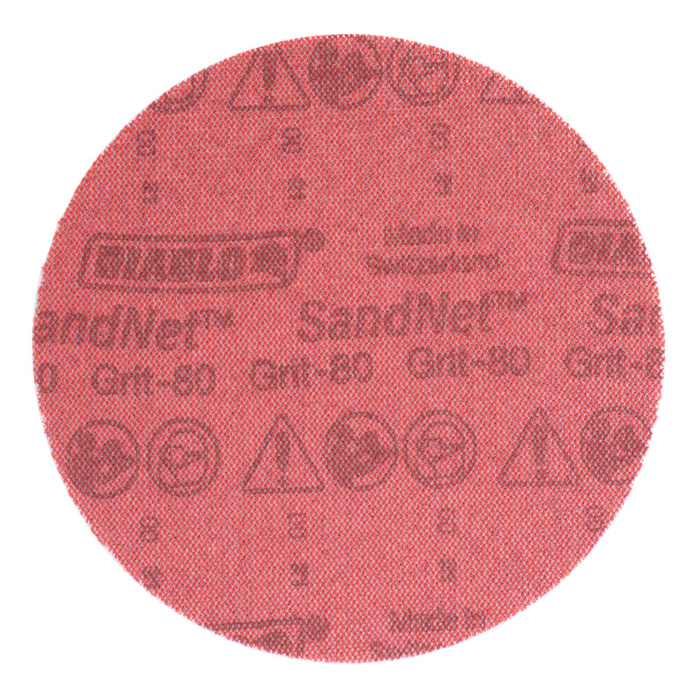 Sanding Disk with Connection Pad 6", 80 Grit, Coarse and Premium Ceramic Grain Blend for Fast Material Removal 10 Pack
