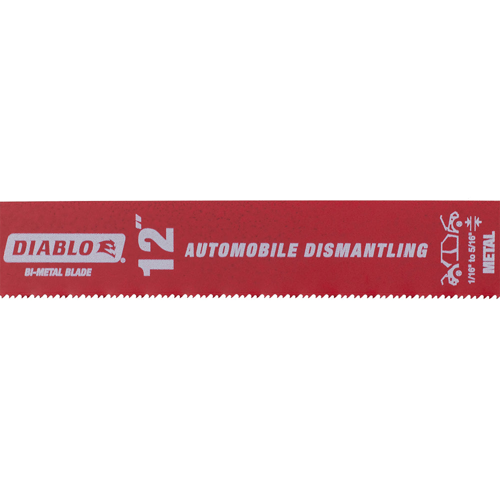 Diablo Steel Demon Bi-Metal Auto Dismantling Reciprocating Saw Blades 12 inch 14/18 TPI for 1/16-5/16 Medium Metals - 200 Pack