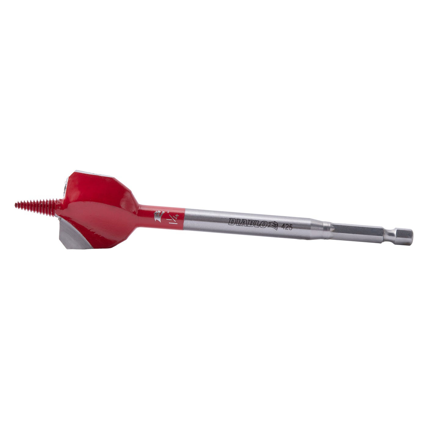 Diablo DSPD4070 Demo Demon Spade Drill Bit For Nail Embedded Wood 1 1/4 Inch x 6 Inch 1/4 Inch Hex Shank 30 Pack