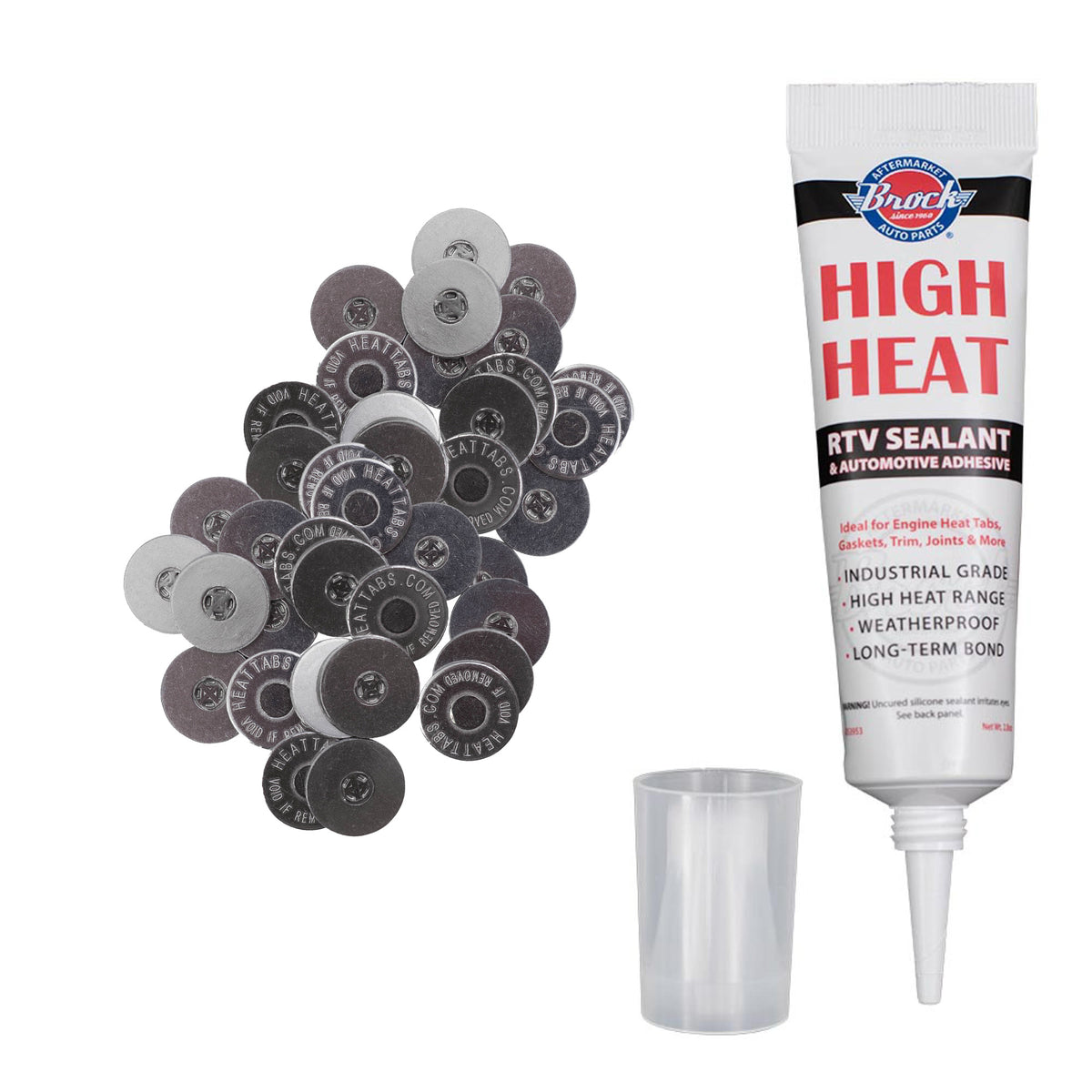 Brock Set 100 Pc Roll Gasoline Petrol Engine Motor Heat Tabs & Auto Sealant Adhesive Solid Overheated Cylinder Head Visual Accurate Proof