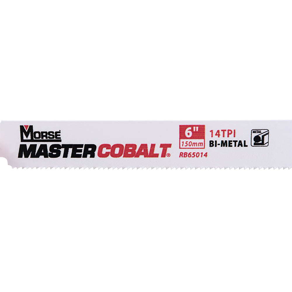 MK Morse Master Cobalt Metal Reciprocating Saw Blade 6 Inch X 3/4 Inch X .050 Inch 14TPI 5 Pack