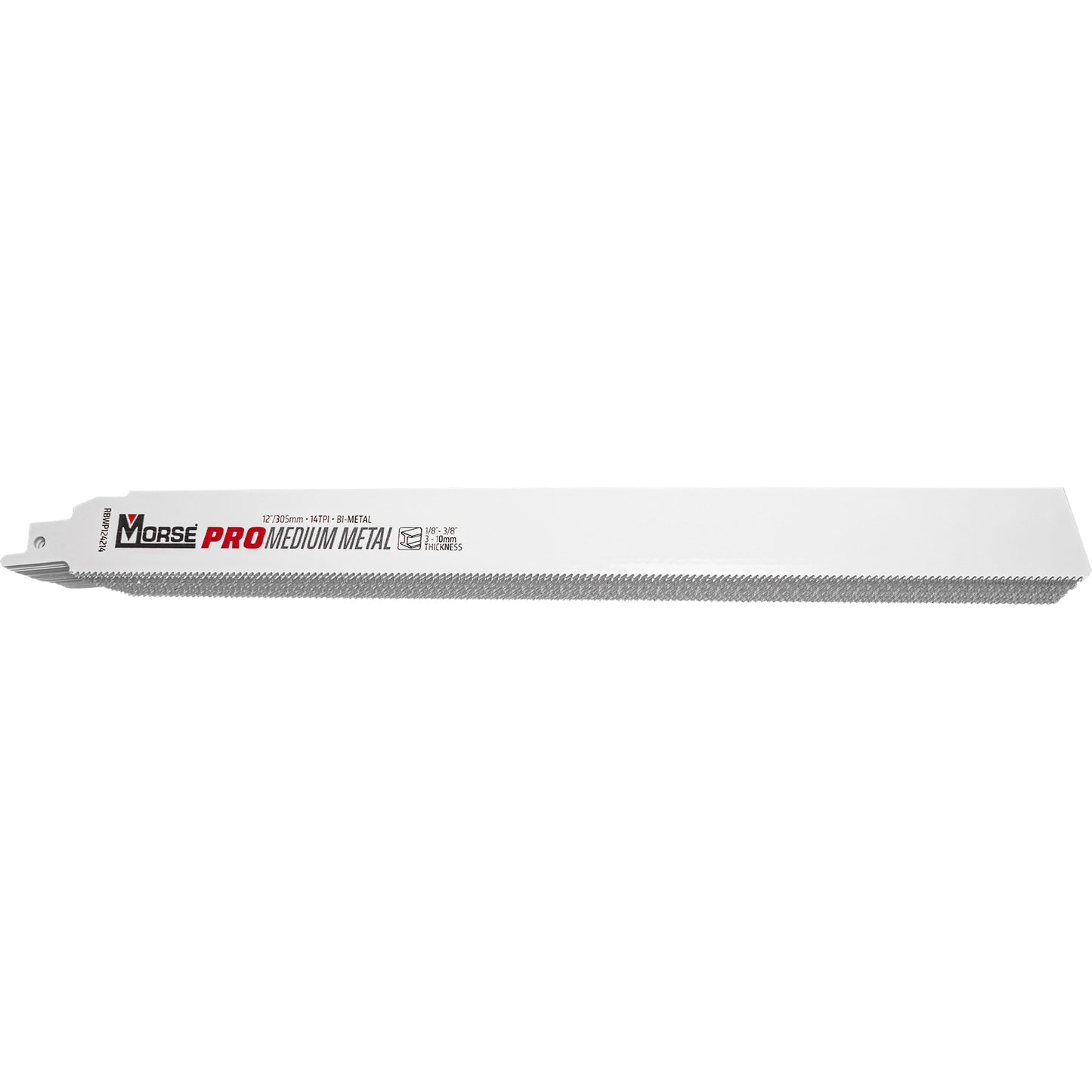 Morse Bi-Metal Pro Medium Metal Cobalt Reciprocating Saw Blade 12" x 1" x .42" 14 TPI 25 Pack