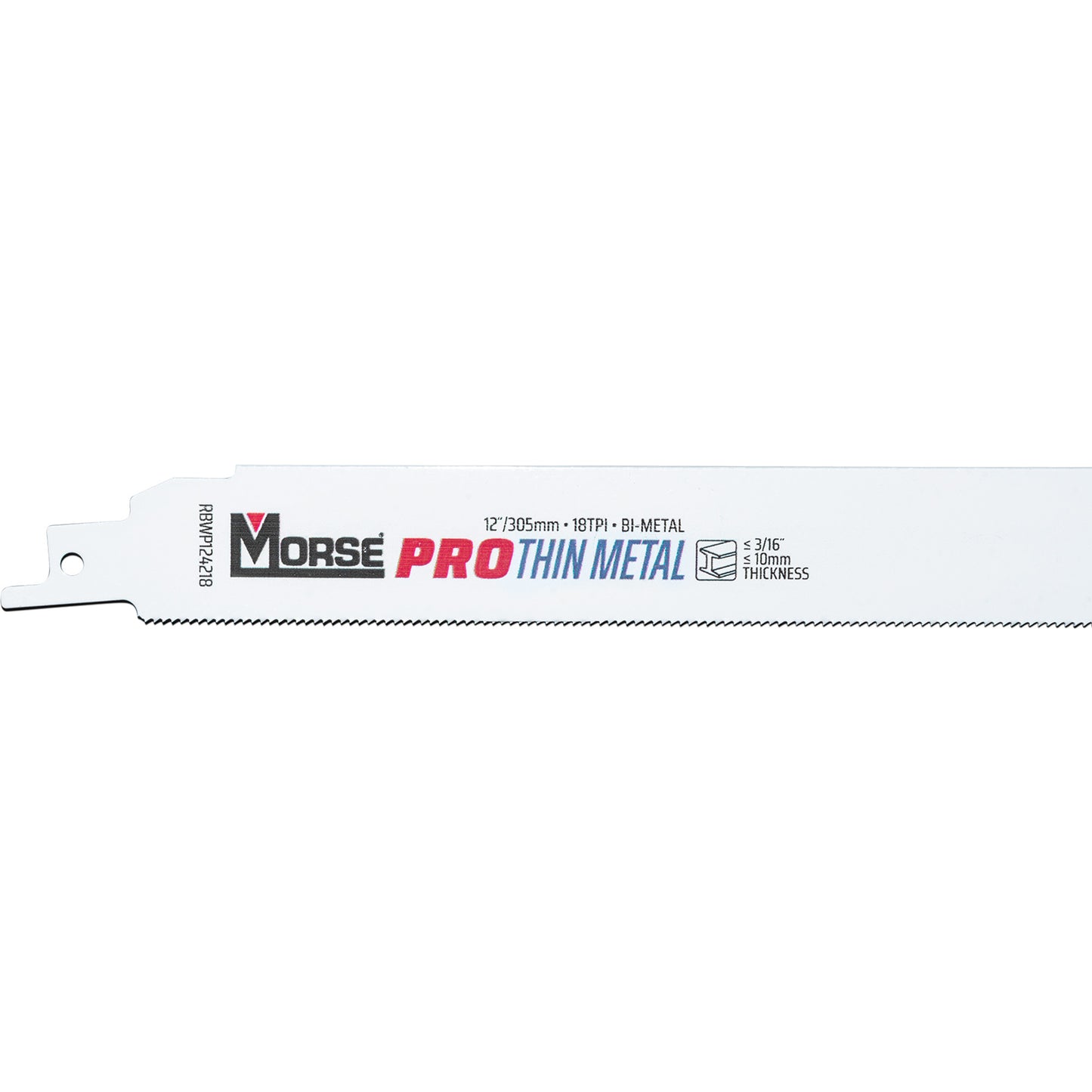 MK Morse Master Advanced Edge Power Cobalt Reciprocating Saw Blade 12" X 1" .042" 18 TPI 25 Pack