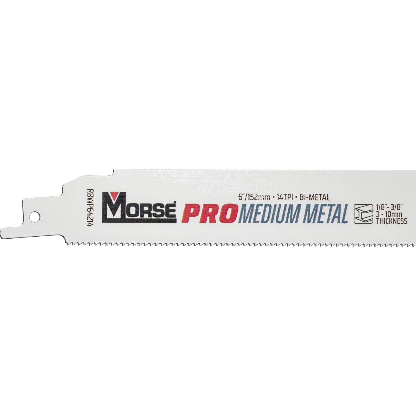 Morse Bi-Metal Pro Medium Metal  Reciprocating Saw Blade 6" x 1" x .42" 14 TPI 25 Pack