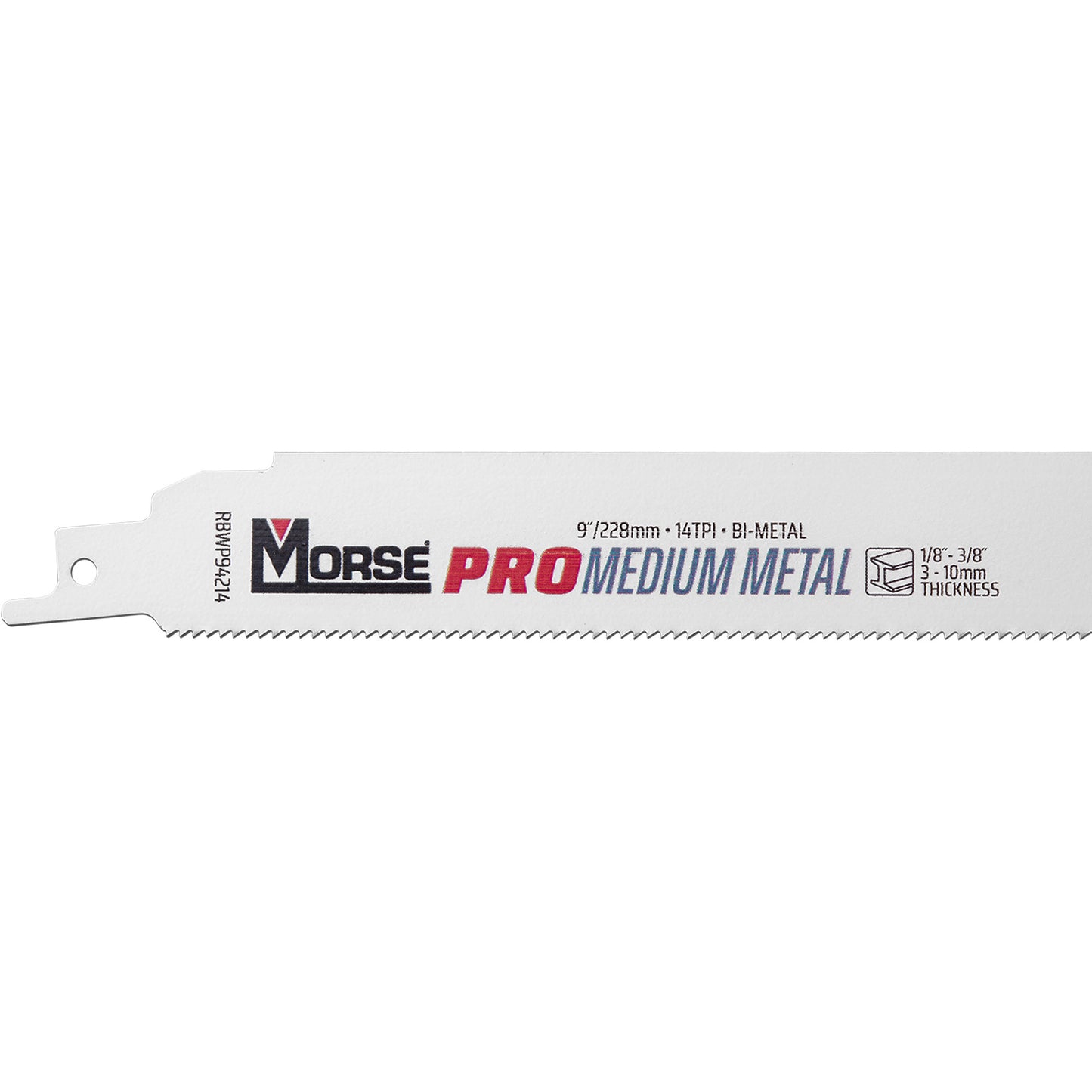 Morse Bi-Metal Pro Medium Metal  Reciprocating Saw Blade 9" x 1" x .42" 14 TPI 25 Pack