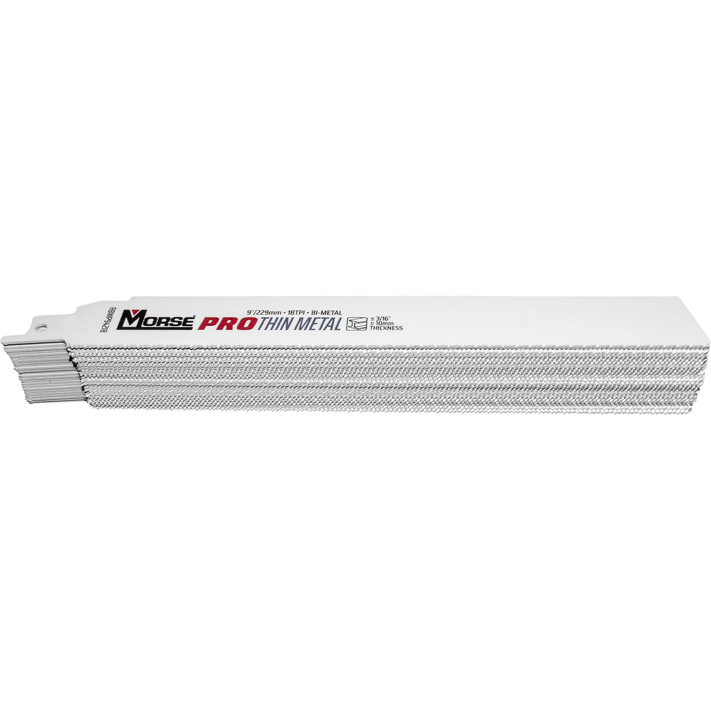 Morse Bi-Metal Pro Thin Metal Reciprocating Saw Blade 9" x 1" x .42" 18 TPI 25 Pack