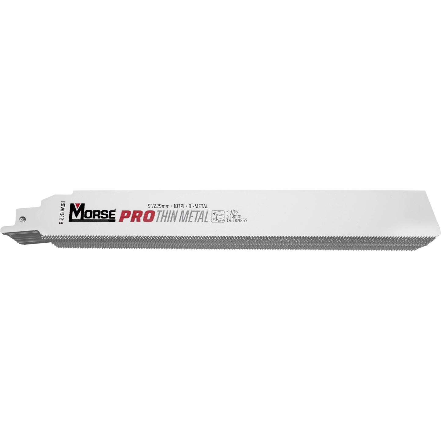 Morse Bi-Metal Pro Thin Metal Reciprocating Saw Blade 9" x 1" x .42" 18 TPI 25 Pack