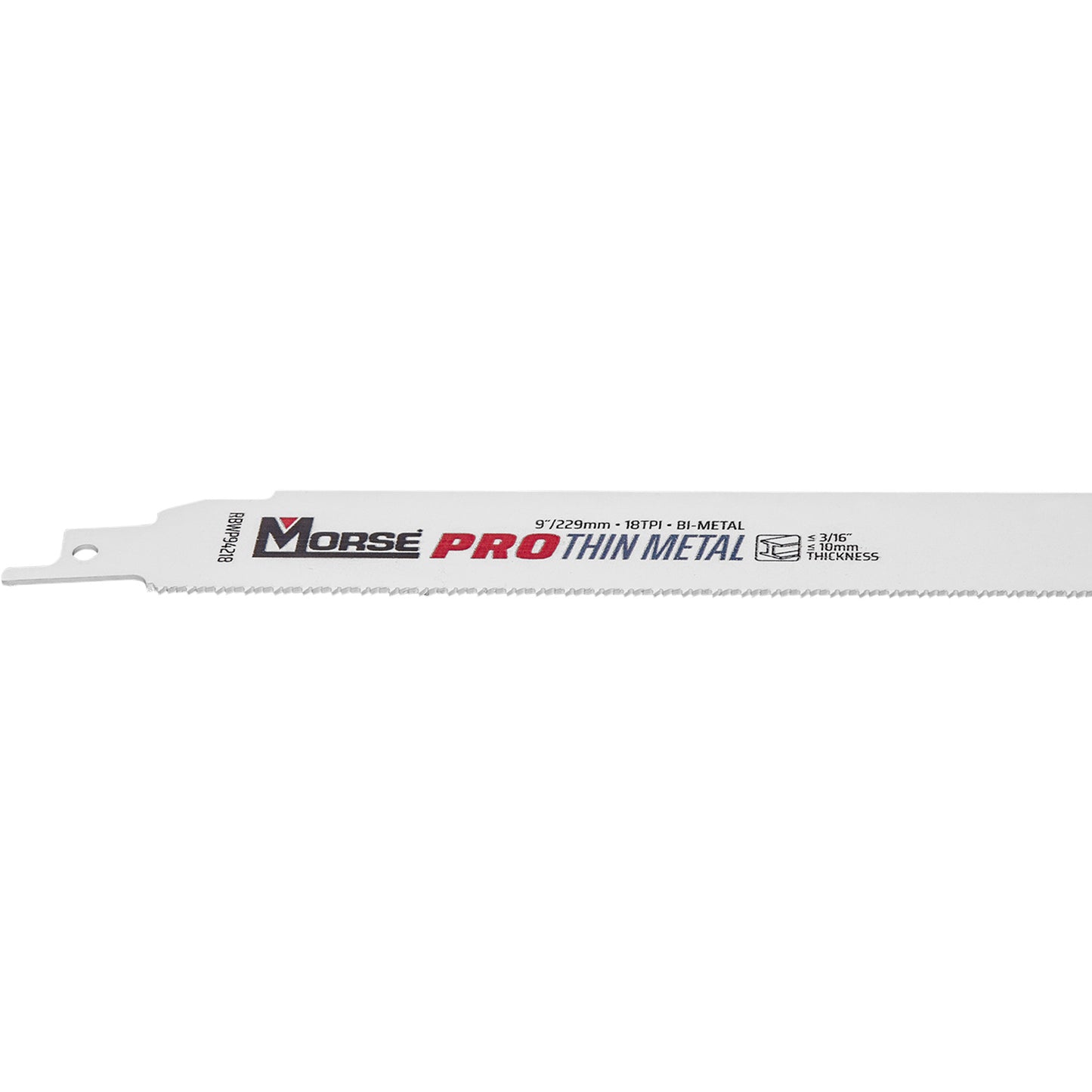 Morse Bi-Metal Pro Thin Metal Reciprocating Saw Blade 9" x 1" x .42" 18 TPI 25 Pack