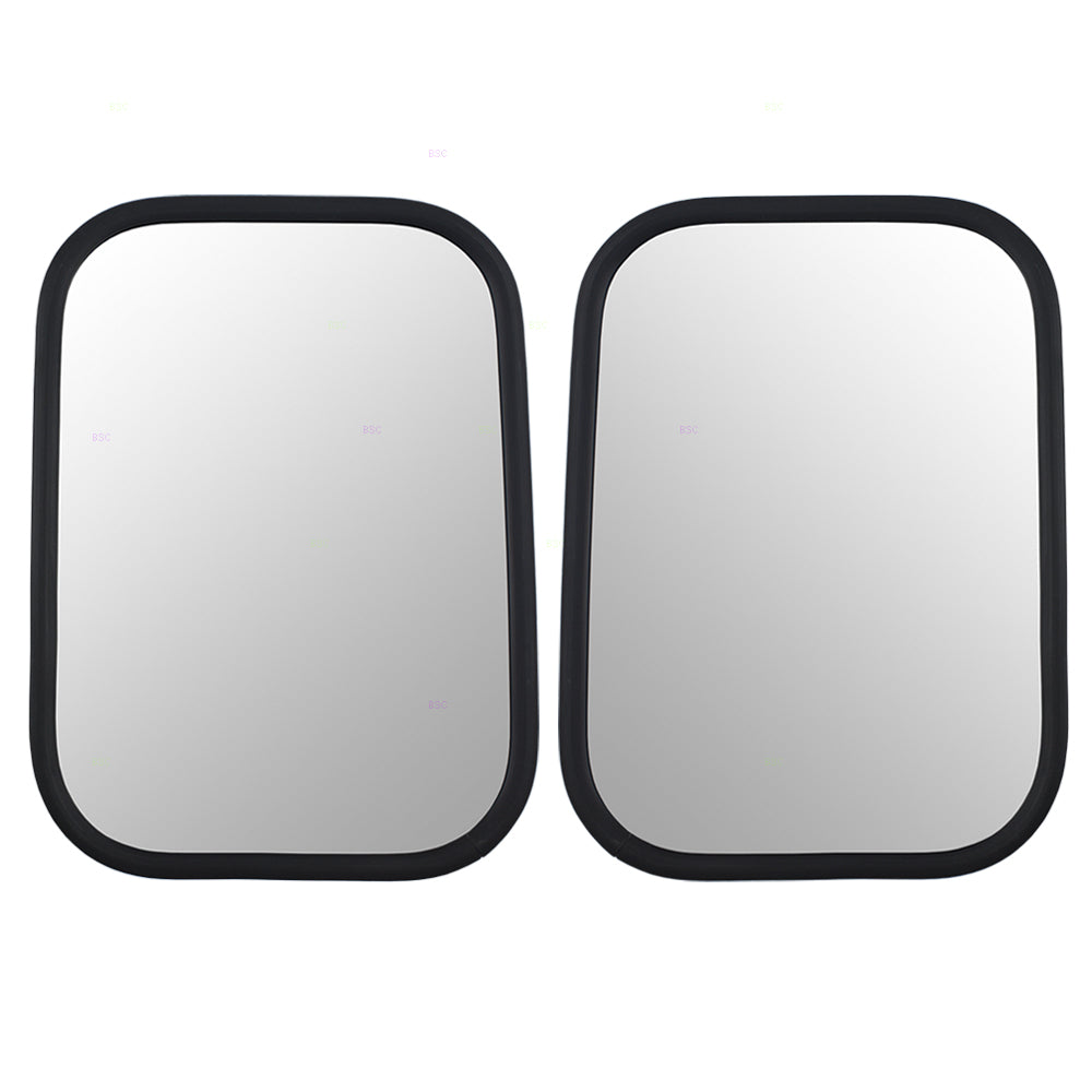 Brock Replacement Set Universal Camper Tow Mirrors 7.5 x 10.5 Stainless Steel w/ Short Bracket Compatible with 78-86 Suburban Pickup Truck 12341380