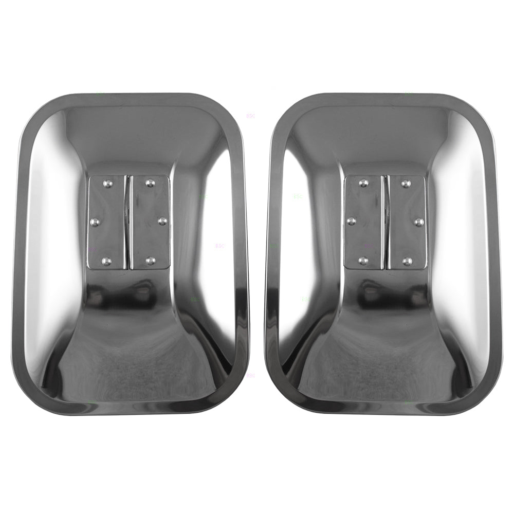 Brock Replacement Set Universal Camper Tow Mirrors 7.5 x 10.5 Stainless Steel w/ Short Bracket Compatible with 78-86 Suburban Pickup Truck 12341380