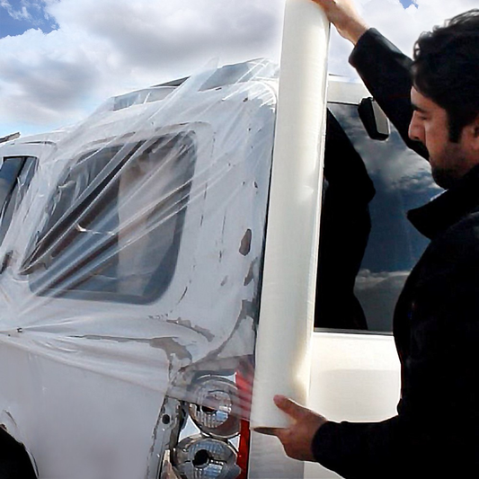 Collision Crash Wrap Film With UV Inhibitor - 36 Inches x 100 Feet 4 mil Thick For Car Auto Truck Transportation and Storage 1 Roll