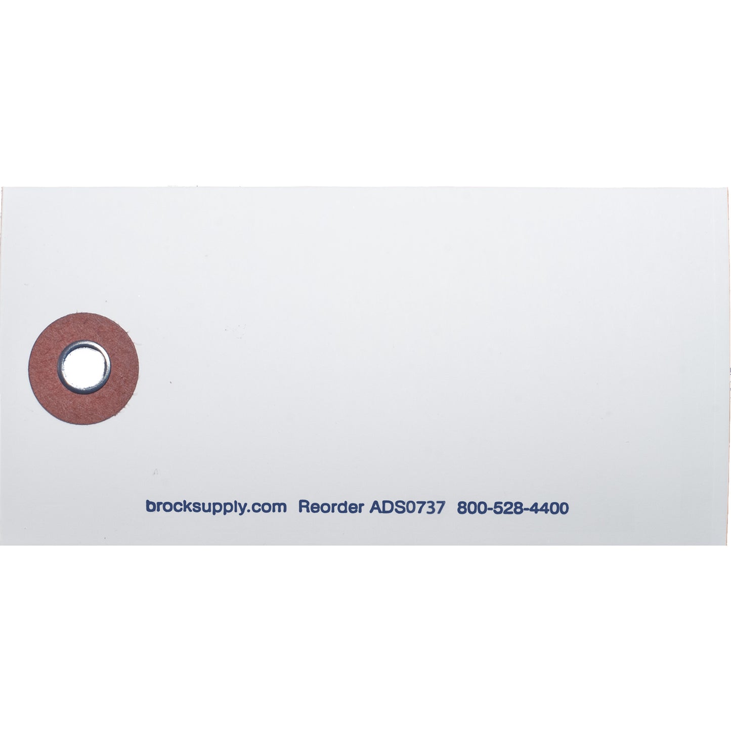 Brock Blank White Polyart Tags 3 3/4 Inch x 1 1/7 Inch With Reinforced Metal Eyelet Includes Wire-Brock Ballpoint Pen-Brockmark Marker 1000 Tags/Box