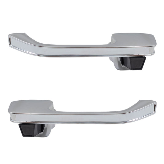Brock Aftermarket Replacement Front or Rear Driver Left Passenger Right Outside Door Handle Chrome With Gasket Set Compatible With 1973-1991 GM Truck