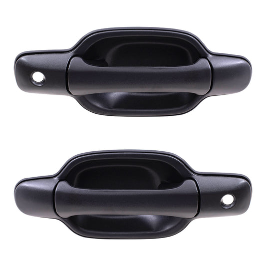 Brock Replacement Driver and Passenger Front Outside Outer Door Handles compatible with Pickup Truck 25875521 15243675