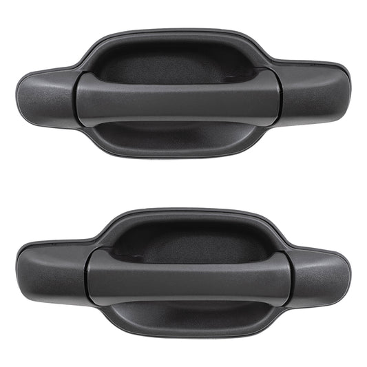 Brock Replacement pair Set Rear Outside Door Handles compatible with Colorado Canyon Pickup Truck 25875523 25875524
