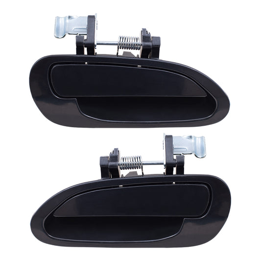 Brock Replacement Driver and Passenger Rear Outside Outer Door Handle Ready to Paint compatible with 72680S86K11 72640S86K11