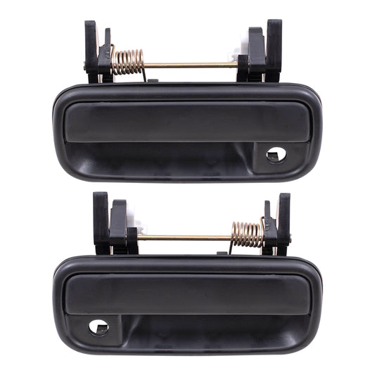 Brock Replacement Pair Set Front Outside Outer Textured Door Handles compatible with Pickup Truck 4Runner 6922089110 6921089110