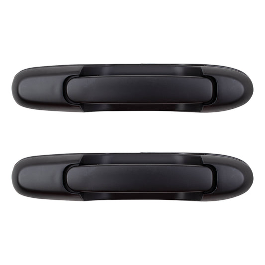 Brock Replacement Pair Set Outside Outer Sliding Door Handles w/out Keyholes compatible with 1998-2003 Sienna 6923008020C0