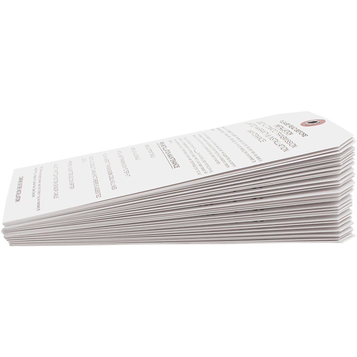 Brock ‘Used Automatic Transmission Limited Warranty & Installation Maintenance’ Parts Tag 7 1/4 Inch x 4 Inch White Heavy Card Stock With Reinforced Eyelet - 500 Tags Per Box ADS2736
