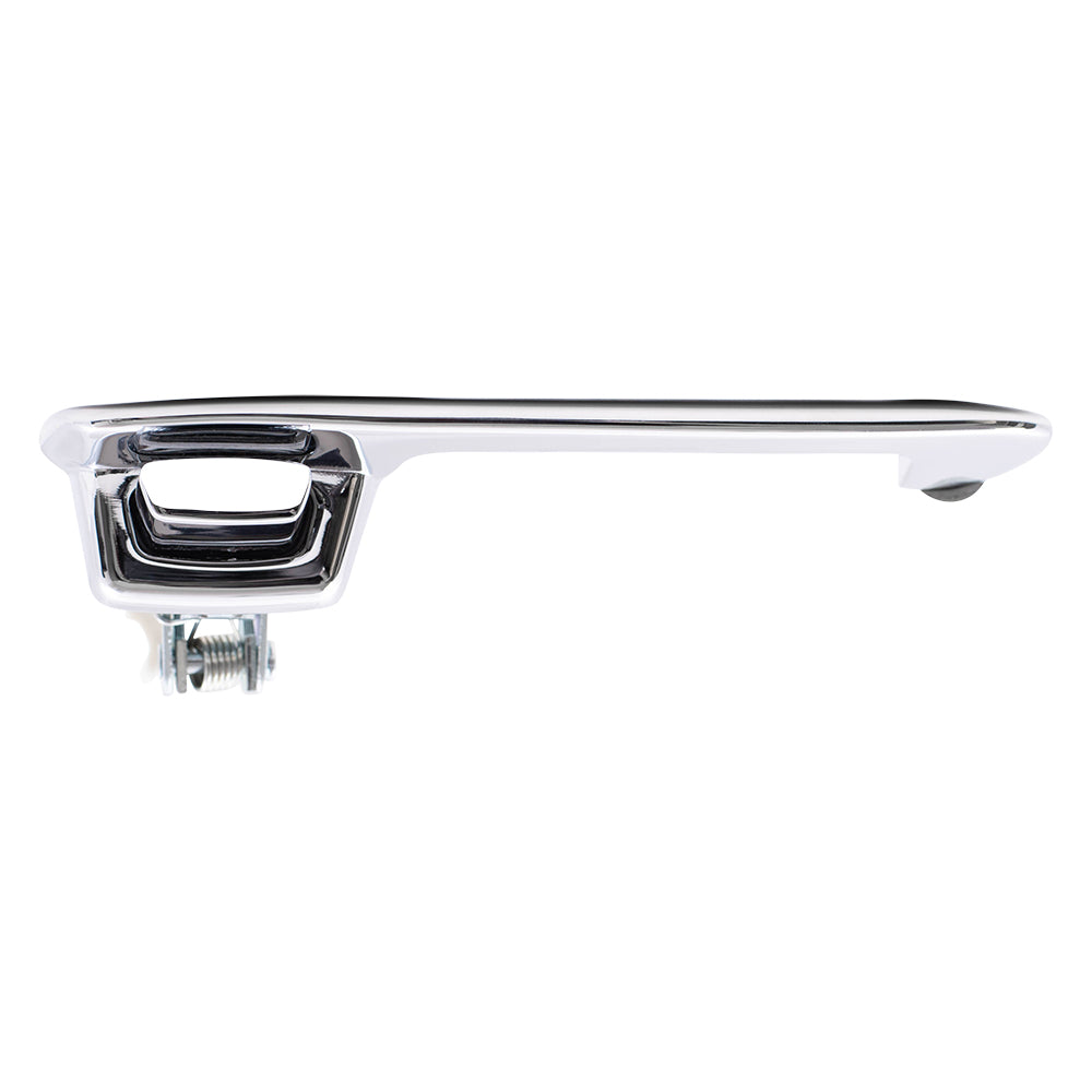 Brock Replacement Pair Set Outside Exterior Front Rear Chrome Door Handles compatible with Pickup Truck SUV Van 55075649 55075648