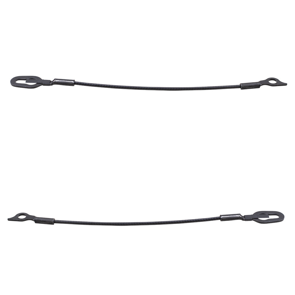 Brock Replacement Driver and Passenger Rear Tailgate Cables Compatible with 94-01 Pickup Truck 55345125AB 55345124AB